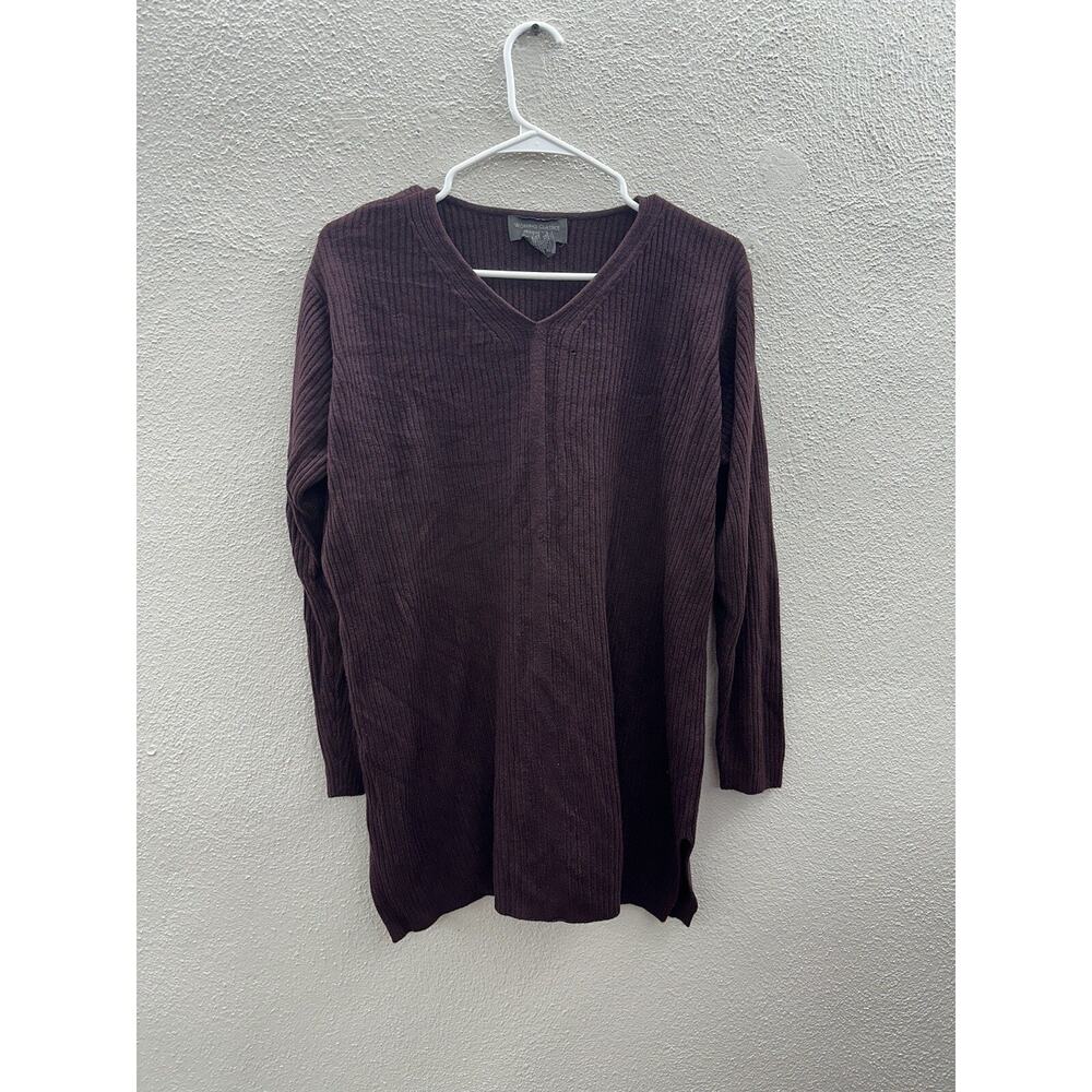 Working Class Designs & Co Womens Sweater Size 18/20 Purple Long Sleeve V-Neck